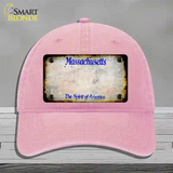 Massachusetts Rusty Blank Novelty License Plate Hat Unconstructed Cotton / Pink