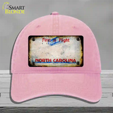 North Carolina Rusty Blank Novelty License Plate Hat Unconstructed Cotton / Pink