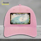 Rhode Island Rusty Blank Novelty License Plate Hat Unconstructed Cotton / Pink