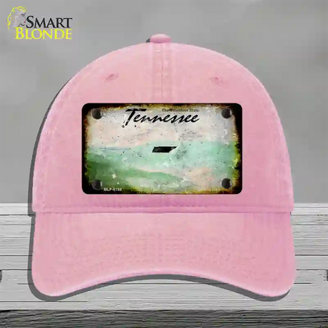 Tennessee Rusty Blank Novelty License Plate Hat Unconstructed Cotton / Pink