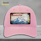 Washington Rusty Blank Novelty License Plate Hat Unconstructed Cotton / Pink