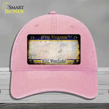 West Virginia Rusty Blank Novelty License Plate Hat Unconstructed Cotton / Pink