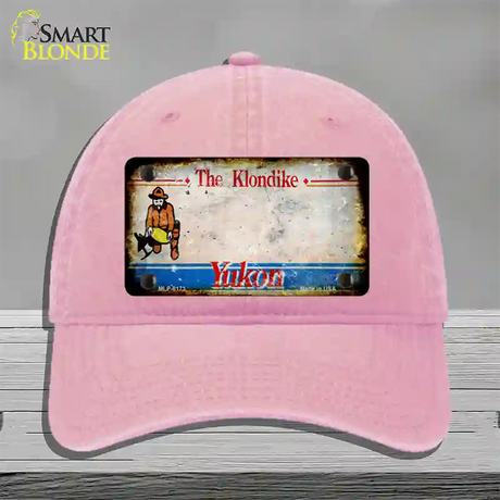 Yukon Rusty Blank Novelty License Plate Hat Unconstructed Cotton / Pink