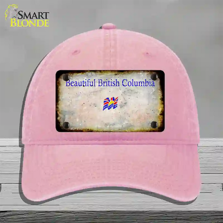 British Columbia Rusty Blank Novelty License Plate Hat Unconstructed Cotton / Pink