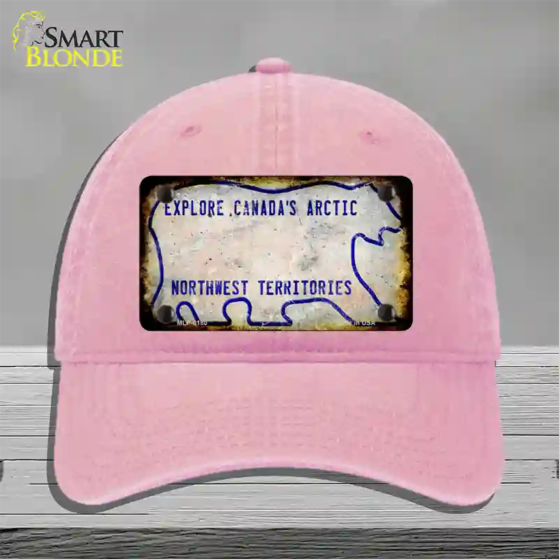 Northwest Territories Rusty Blank Novelty License Plate Hat Unconstructed Cotton / Pink