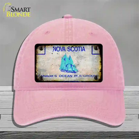 Nova Scotia Rusty Blank Novelty License Plate Hat Unconstructed Cotton / Pink