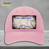 Nunavut Rusty Blank Novelty License Plate Hat Unconstructed Cotton / Pink