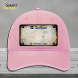 Quebec Rusty Blank Novelty License Plate Hat Unconstructed Cotton / Pink