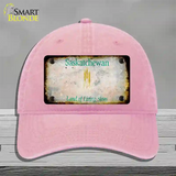 Saskatchewan Rusty Blank Novelty License Plate Hat Unconstructed Cotton / Pink