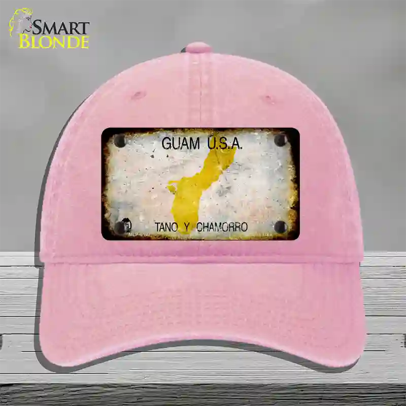 Guam Rusty Blank Novelty License Plate Hat Unconstructed Cotton / Pink