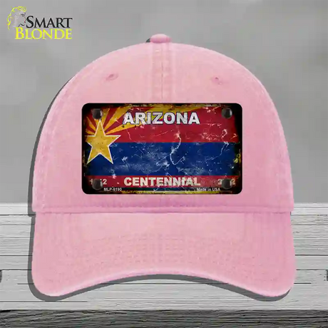 Arizona State Blank Novelty License Plate Hat Unconstructed Cotton / Pink / Arizona Centennial (1801):https | Rusty | Yes