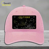 California Black Rusty Blank Novelty License Plate Hat Unconstructed Cotton / Pink