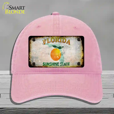 Florida Orange Rusty Blank Novelty License Plate Hat Unconstructed Cotton / Pink