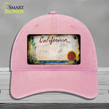 California Palm Tree Rusty Blank Novelty License Plate Hat Unconstructed Cotton / Pink