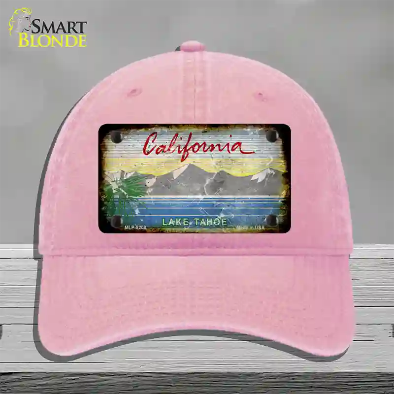 California Lake Tahoe Rusty Blank Novelty License Plate Hat Unconstructed Cotton / Pink