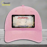 Louisiana Sportsmans Palace Rusty Blank Novelty License Plate Hat Unconstructed Cotton / Pink