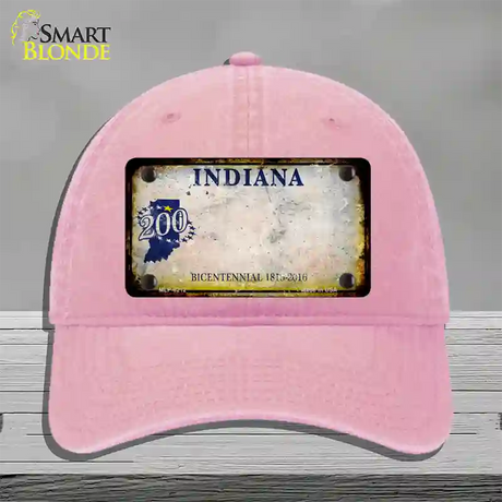 Indiana Rusty Blank Novelty License Plate Hat Unconstructed Cotton / Pink