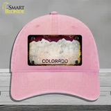 Colorado Red Rusty Blank Novelty License Plate Hat Unconstructed Cotton / Pink