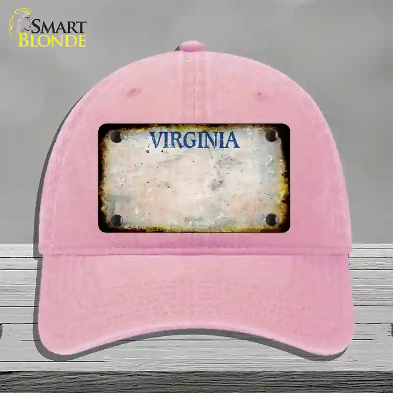 Virginia Old Dominion Rusty Blank Novelty License Plate Hat Unconstructed Cotton / Pink