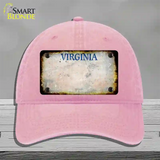 Virginia Old Dominion Rusty Blank Novelty License Plate Hat Unconstructed Cotton / Pink