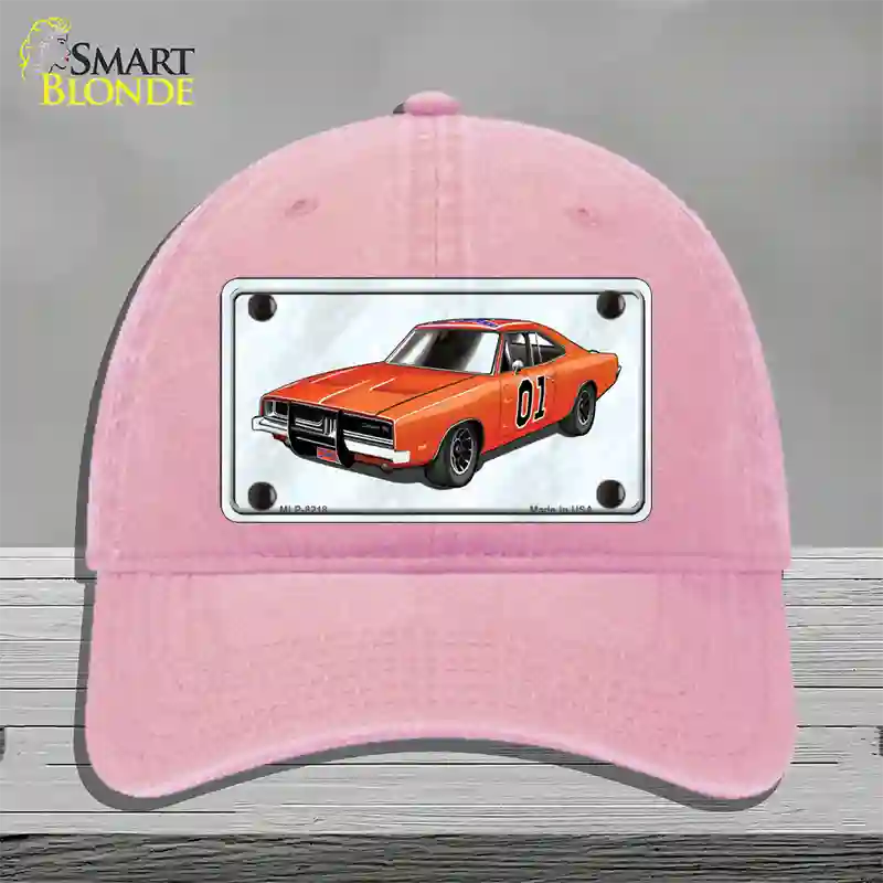 General Lee Novelty License Plate Hat Unconstructed Cotton / Pink