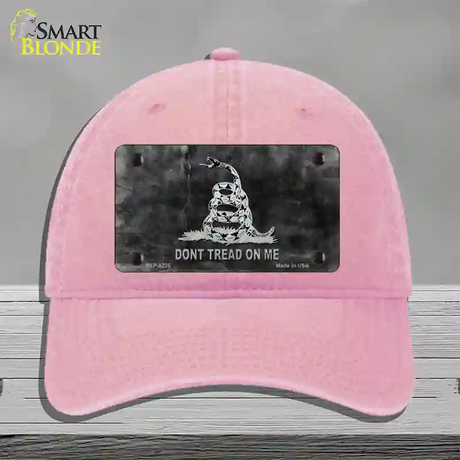 Dont Tread On Me Black Novelty License Plate Hat Unconstructed Cotton / Pink