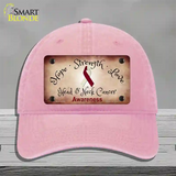 Head and Neck Cancer Ribbon Novelty License Plate Hat Unconstructed Cotton / Pink