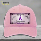 Leiomyosarcoma Cancer Ribbon Novelty License Plate Hat Unconstructed Cotton / Pink