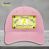 Sarcoma Bone Ribbon Novelty License Plate Hat Unconstructed Cotton / Pink