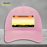 Indiana Amber Blank Novelty License Plate Hat Unconstructed Cotton / Pink