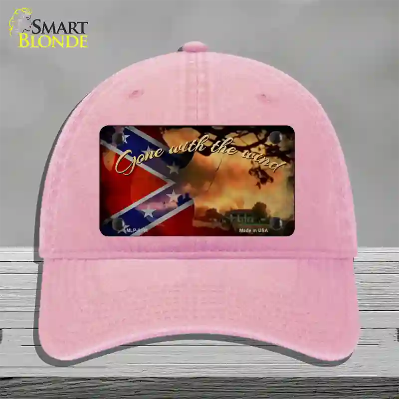 Gone With The Wind Novelty License Plate Hat Unconstructed Cotton / Pink