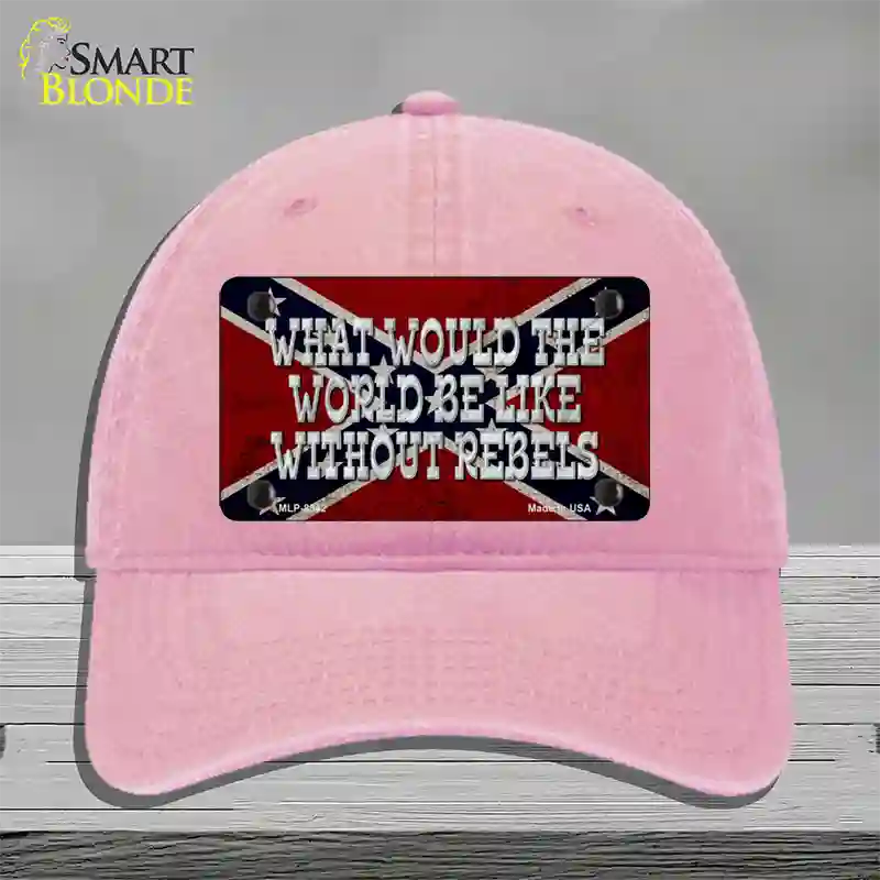 What Would The World Novelty License Plate Hat Unconstructed Cotton / Pink