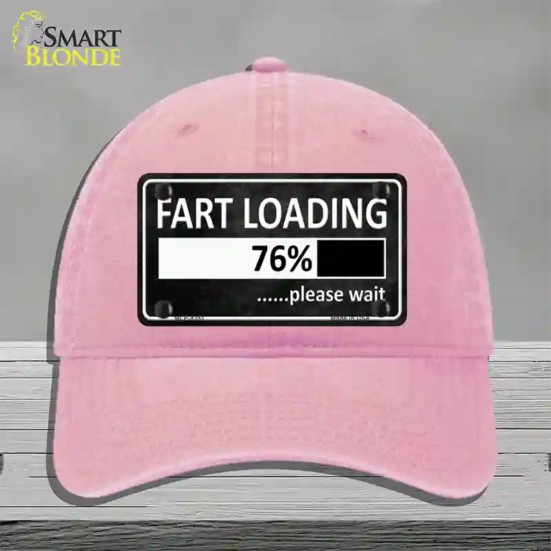 Fart Loading Novelty License Plate Hat Unconstructed Cotton / Pink