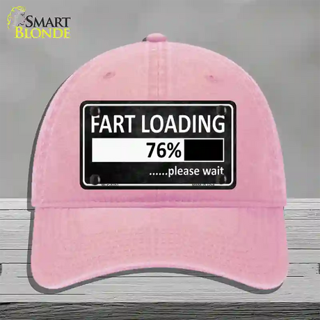 Fart Loading Novelty License Plate Hat Unconstructed Cotton / Pink