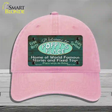 Poppys Place Novelty License Plate Hat Unconstructed Cotton / Pink