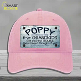 Poppy Is Here To Help Novelty License Plate Hat Unconstructed Cotton / Pink