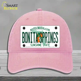 Bonita Springs Florida Novelty License Plate Hat Unconstructed Cotton / Pink