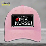 Im A Nurse Novelty License Plate Hat Unconstructed Cotton / Pink