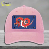 Dragon Novelty License Plate Hat Unconstructed Cotton / Pink