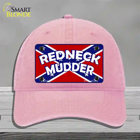 Redneck Mudder Novelty License Plate Hat Unconstructed Cotton / Pink