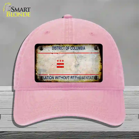 District Of Columbia Rusty State Novelty License Plate Hat Unconstructed Cotton / Pink