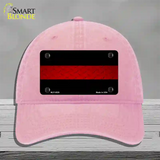 Fire Diamond Thin Red Line Novelty License Plate Hat Unconstructed Cotton / Pink