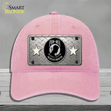 POW MIA Diamond Novelty License Plate Hat Unconstructed Cotton / Pink