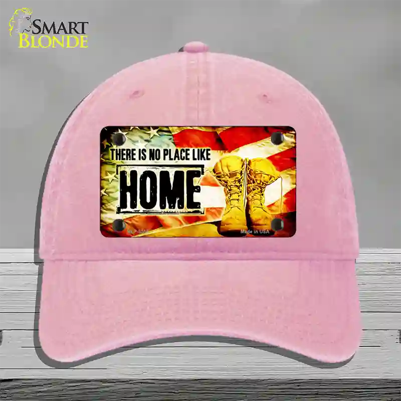 There Is No Place Like Home Novelty License Plate Hat Unconstructed Cotton / Pink