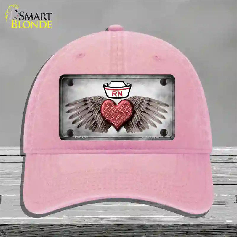 Love RN Novelty License Plate Hat Unconstructed Cotton / Pink