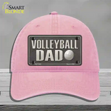 Volleyball Dad Novelty License Plate Hat Unconstructed Cotton / Pink