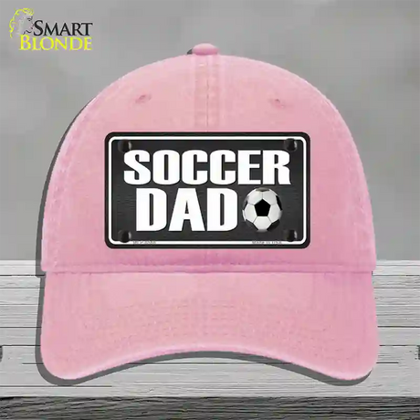 Soccer Dad Novelty License Plate Hat Unconstructed Cotton / Pink