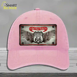 Get Your Kicks Novelty License Plate Hat Unconstructed Cotton / Pink