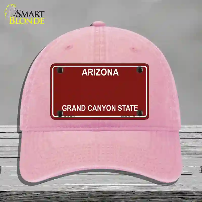 Arizona State Blank Novelty License Plate Hat Unconstructed Cotton / Pink / Red Arizona (8580):https | Clean | Yes