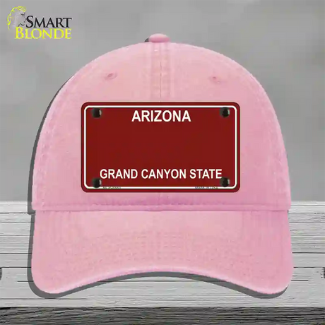 Arizona State Blank Novelty License Plate Hat Unconstructed Cotton / Pink / Red Arizona (8580):https | Clean | Yes